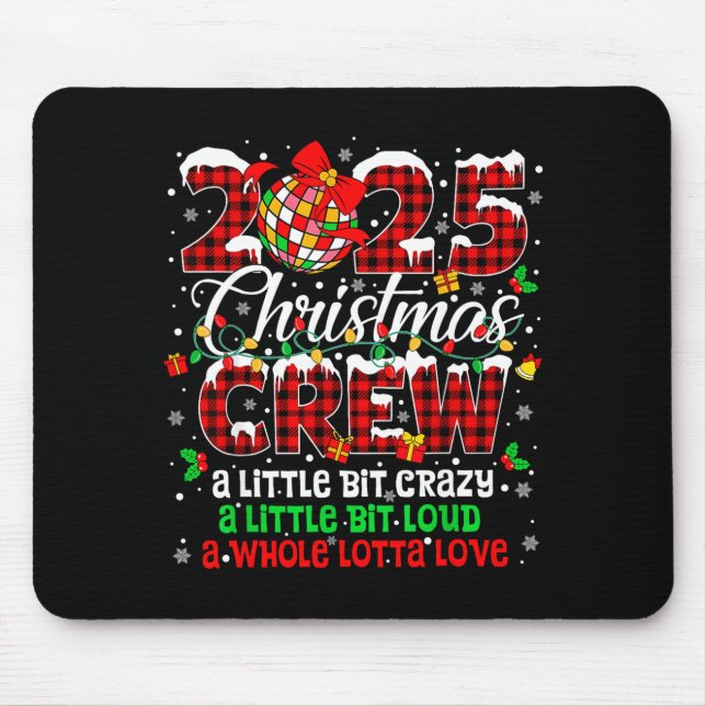 Mousepad Christmas Crew 2025 Family Christmas Xmas Pajamas  (Frente)