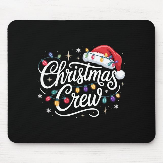 Mousepad Christmas Crew Xmas Lights Family Matching Pajamas (Frente)
