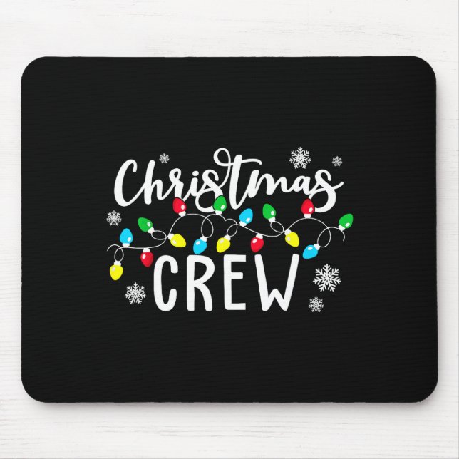 Mousepad Christmas Crew Xmas Lights Family Matching Pajamas (Frente)