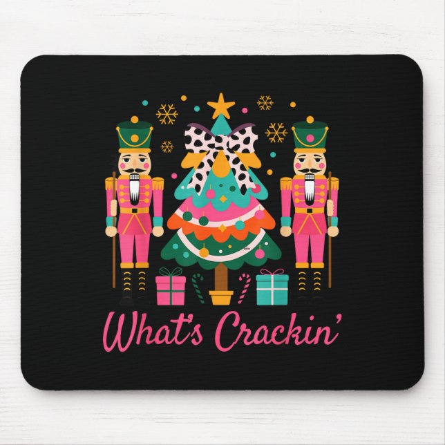 Mousepad Christmas Crushing It Nutcracker - Funny Retro Ugl (Frente)