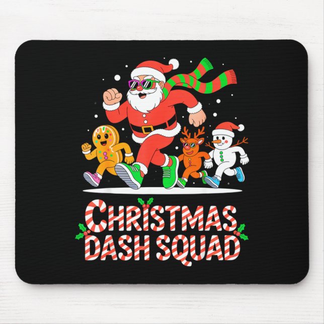Mousepad Christmas Dash Squad Running Runner Marathon Team  (Frente)