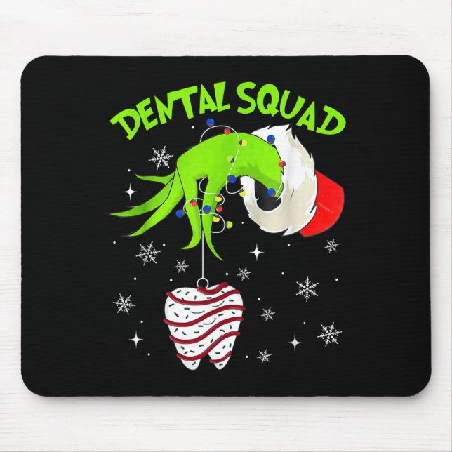 Mousepad Christmas Dental Squad Cute Dentist Dental Hygieni (Frente)