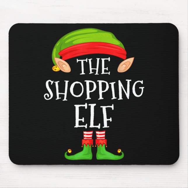 Mousepad Christmas Elf Matching Family Pajama, The Shopng E (Frente)