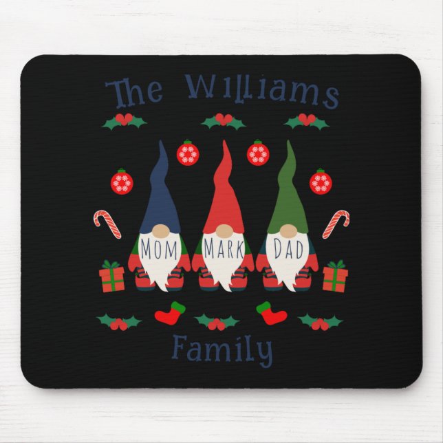 Mousepad Christmas Family Gnomes Cute And Funny T Shirt  (Frente)