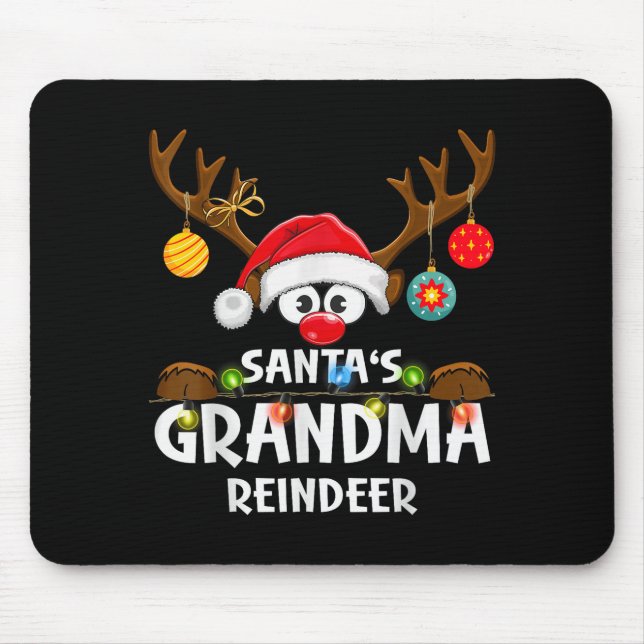 Mousepad Christmas Family Santa's Grandma Reindeer Pajama  (Frente)