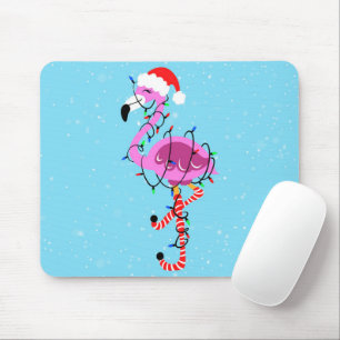Mousepad Christmas Flamingo