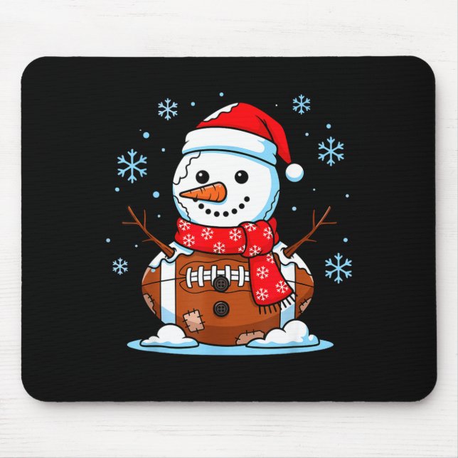 Mousepad Christmas Football Snowman Kids Football Christmas (Frente)