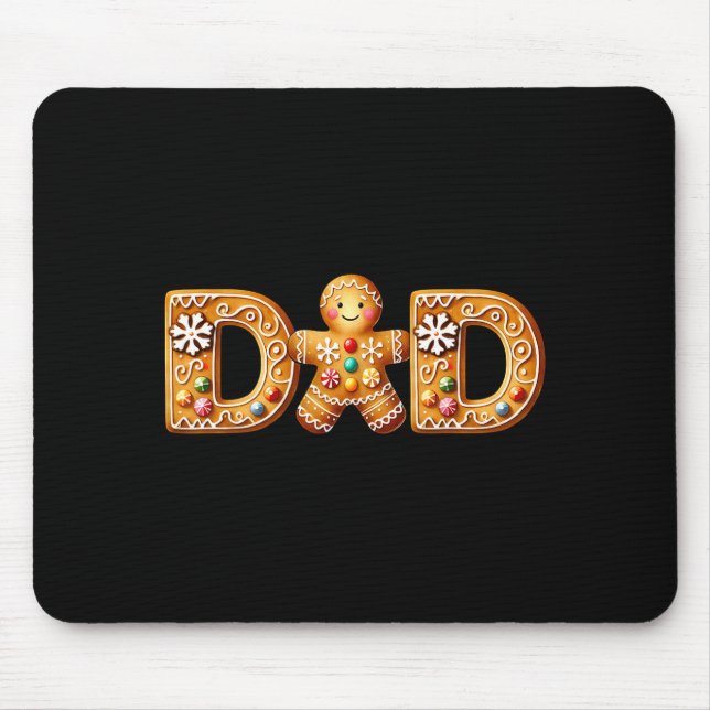 Mousepad Christmas Gingerbread Matching Family Party Xmas P (Frente)