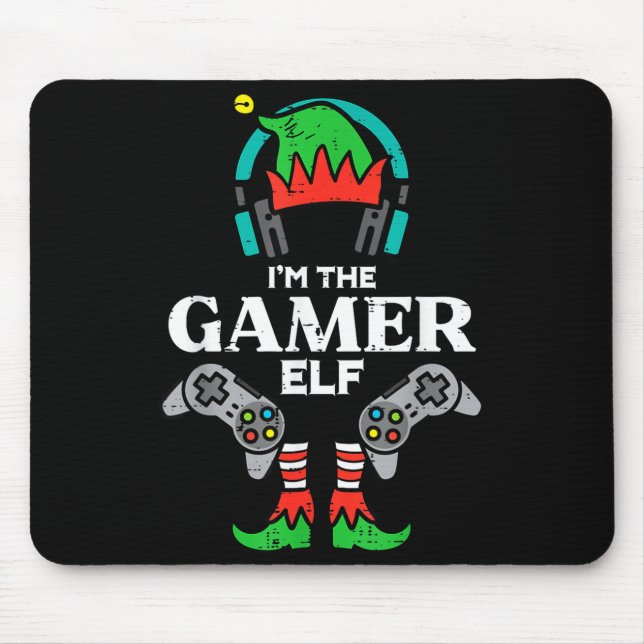 Mousepad Christmas Im Gamer Elf Cute Xmas Gaming Boys Kids  (Frente)