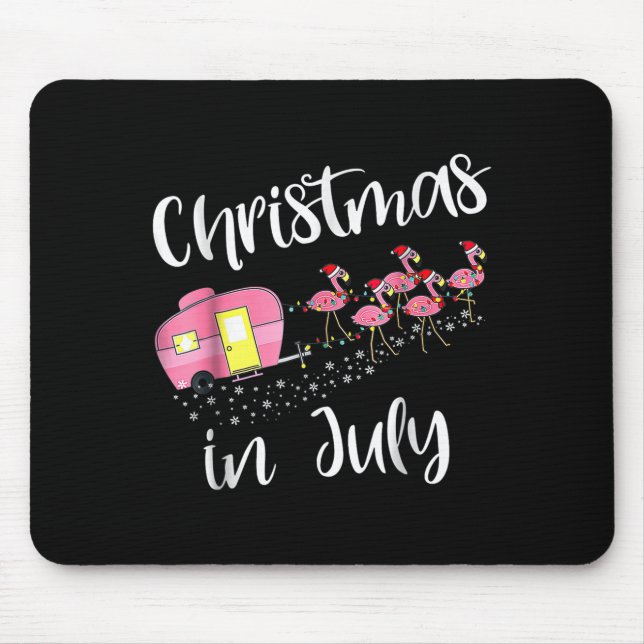 Mousepad Christmas In July Flamingo Nk  (Frente)