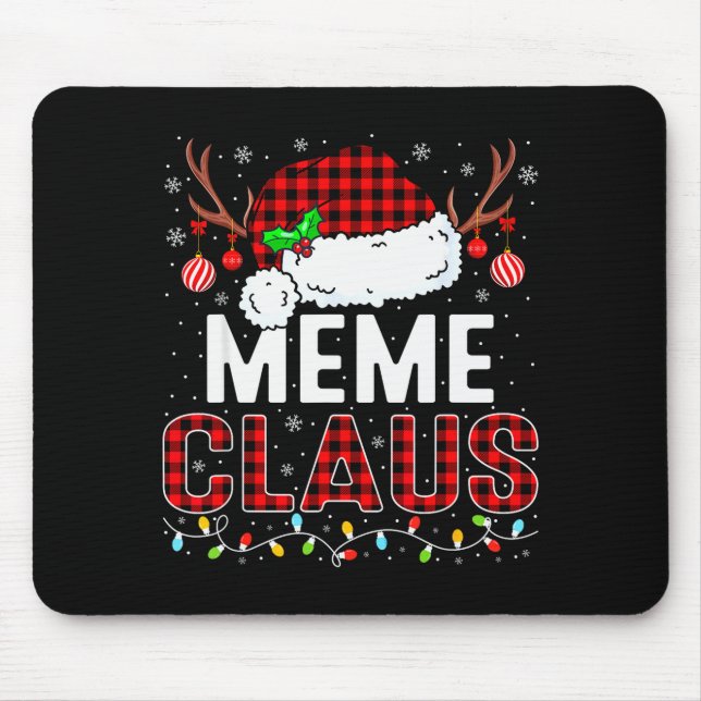 Mousepad Christmas Lights Meme Claus Family Matching Xmas P (Frente)
