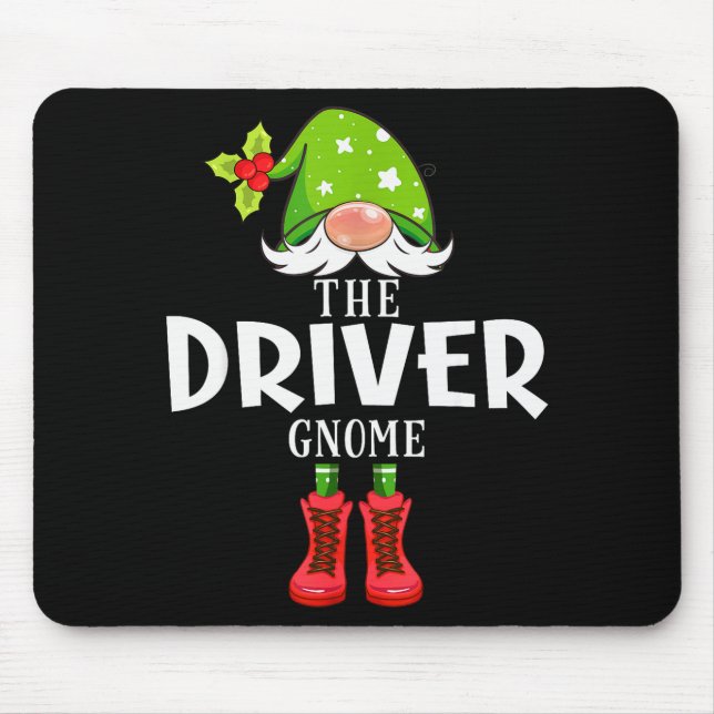 Mousepad Christmas Matching Family The Driver Gnome  (Frente)