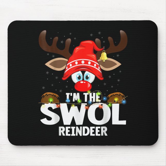 Mousepad Christmas Matching I'm The Swol Reindeer  (Frente)