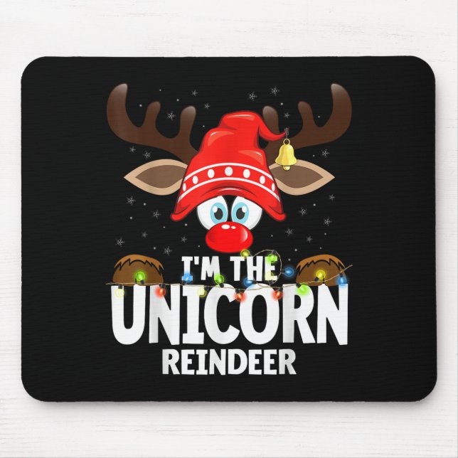 Mousepad Christmas Matching I'm The Unicorn Reindeer  (Frente)