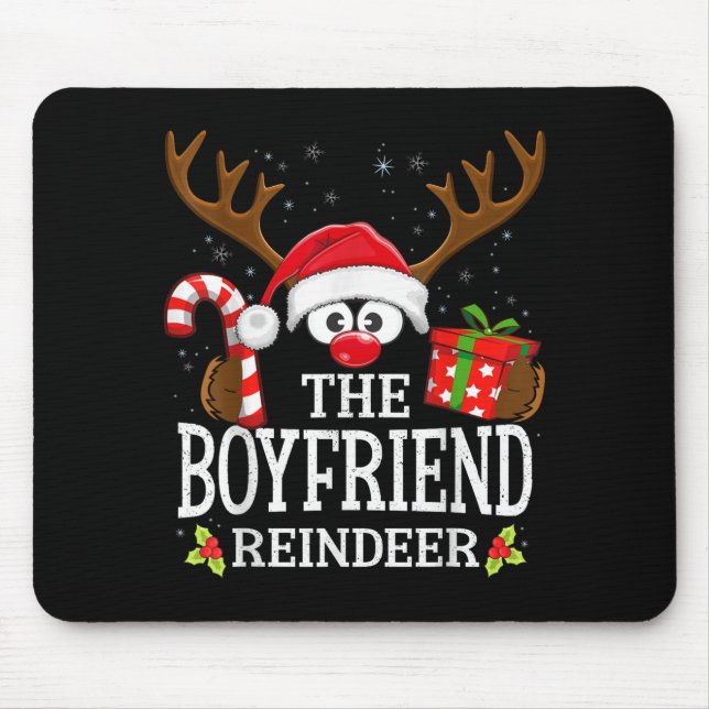 Mousepad Christmas Matching The Boyfriend Reindeer Family  (Frente)