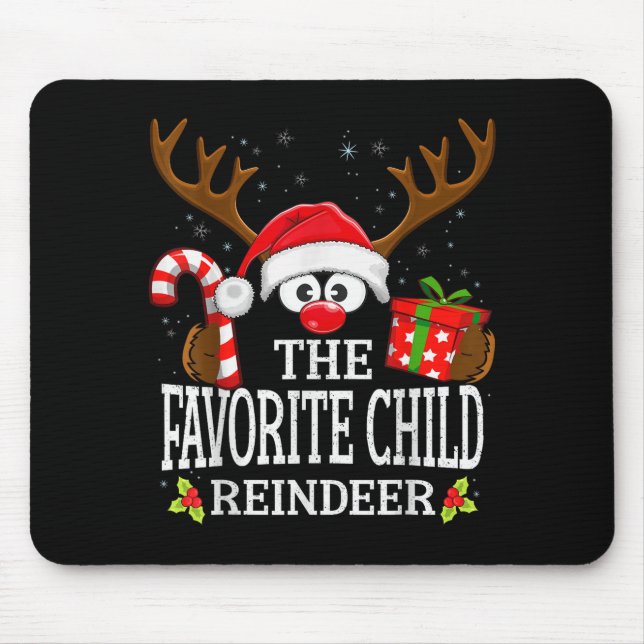 Mousepad Christmas Matching The Favorite Child Reindeer Fam (Frente)