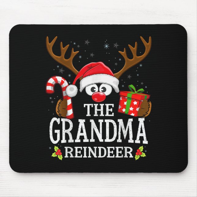 Mousepad Christmas Matching The Grandma Reindeer Family  (Frente)