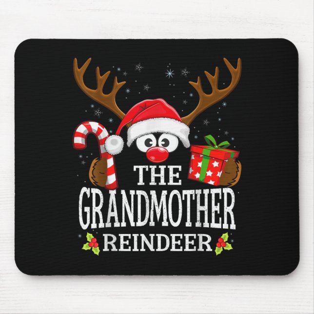 Mousepad Christmas Matching The Grandmother Reindeer Family (Frente)