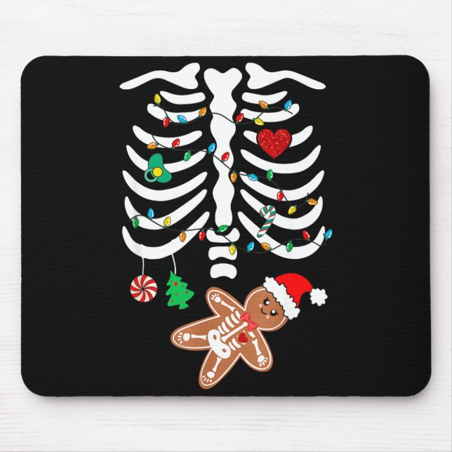 Mousepad Christmas Maternity Pregnancy Gingerbread Skeleton (Frente)