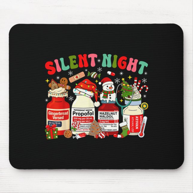 Mousepad Christmas Nurse Funny Peppermint Mocha Profol Er E (Frente)