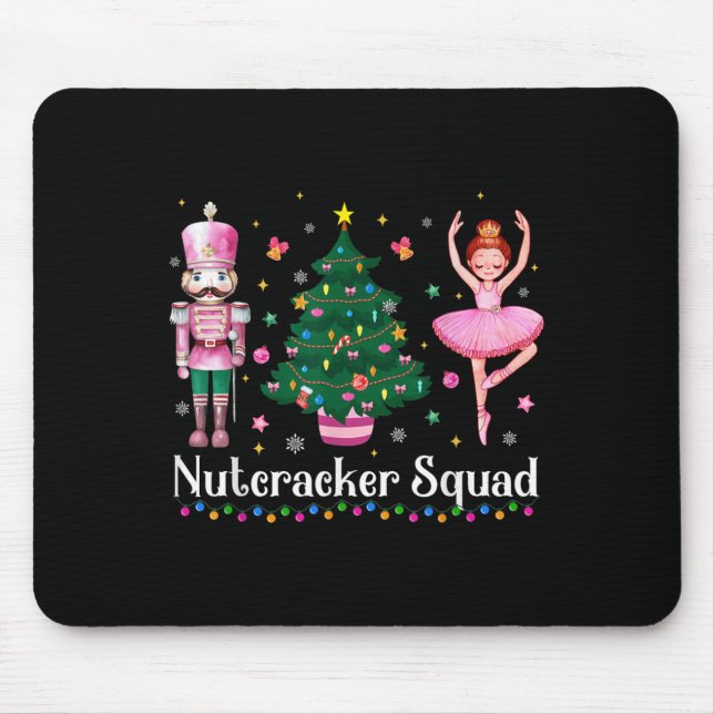 Mousepad Christmas Nutcracker Squad Ballet Dance Women Kids (Frente)