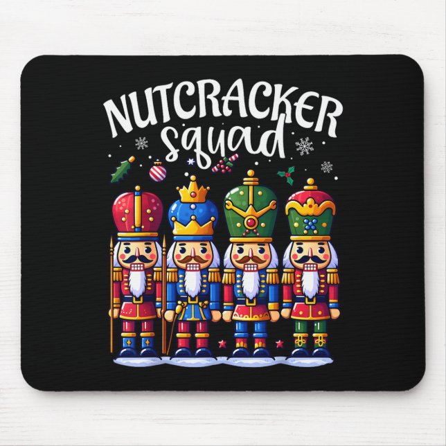 Mousepad Christmas Nutcracker Squad Pajama Winter Holiday T (Frente)