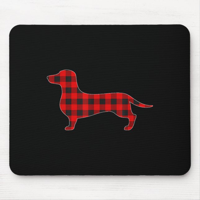 Mousepad Christmas Pajama Dachshund Dog Tee Dogs Pajamas Xm (Frente)