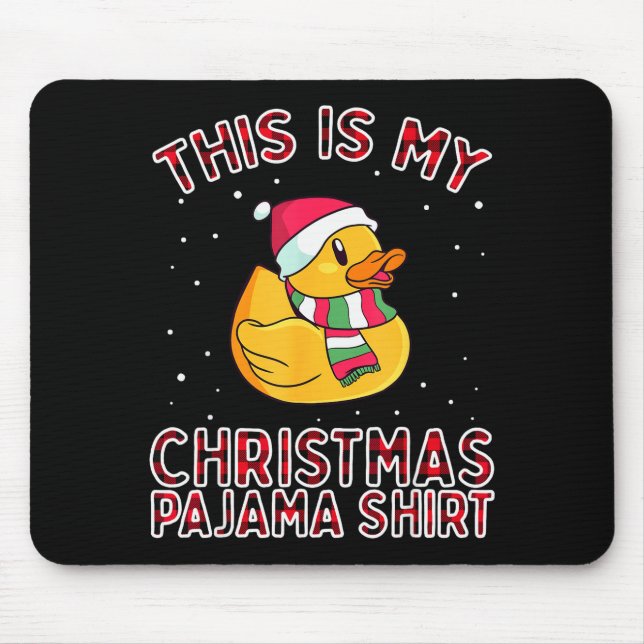 Mousepad Christmas Pajamas For Family Duck This Is My Funny (Frente)