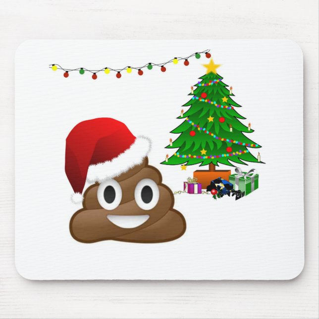Mousepad christmas poo emoji (Frente)