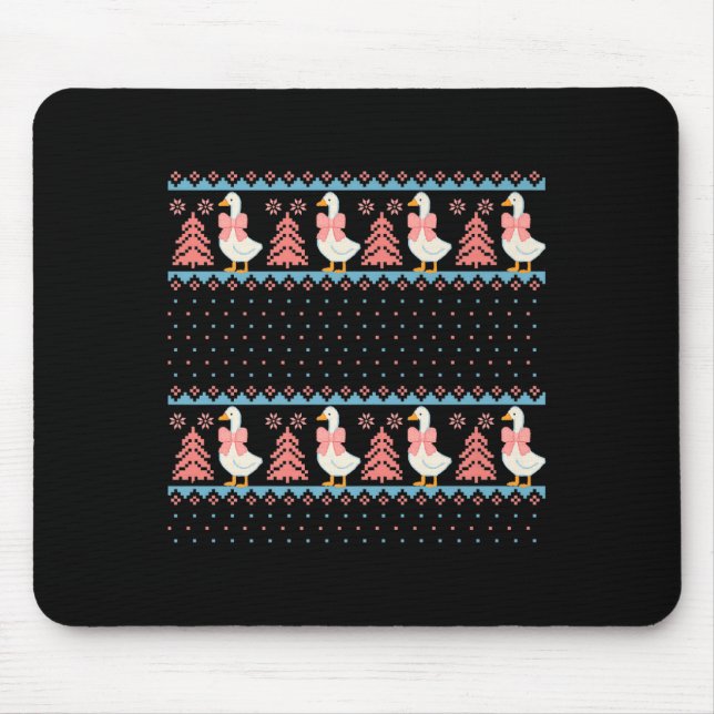 Mousepad Christmas Rch Goose Ugly Sweater Pajama Xmas Tree  (Frente)