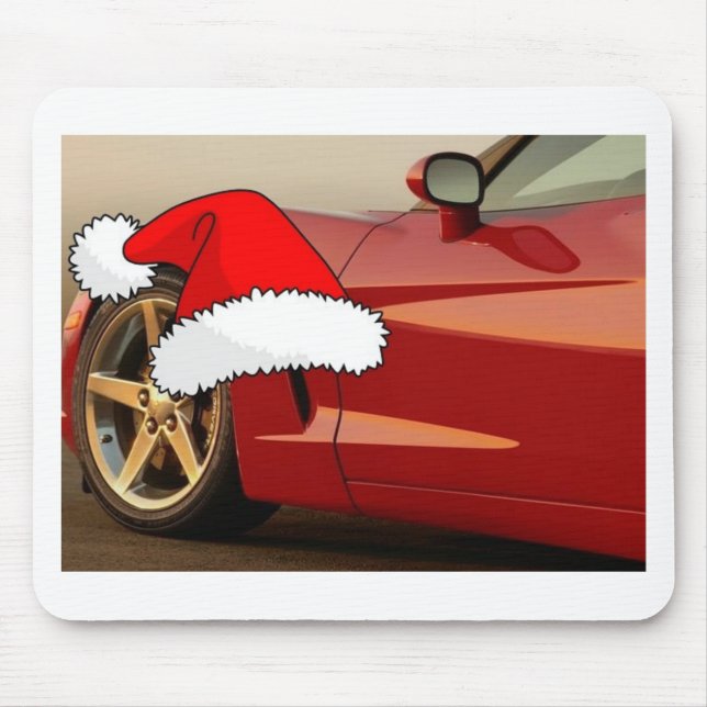 Mousepad Christmas Red Corvette (Frente)