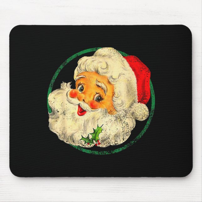 Mousepad Christmas Santa Claus Face Old Fashioned Pajamas H (Frente)