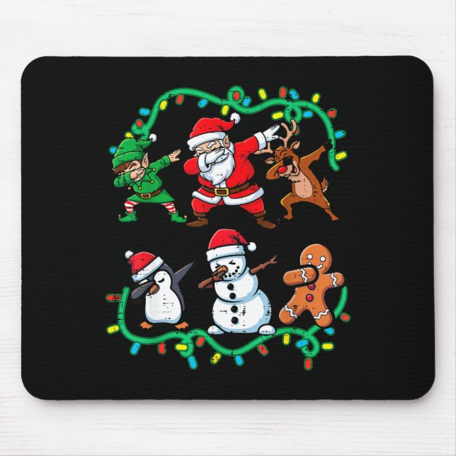 Mousepad Christmas Santa Elf Reindeer Dab Xmas Dance Boys G (Frente)