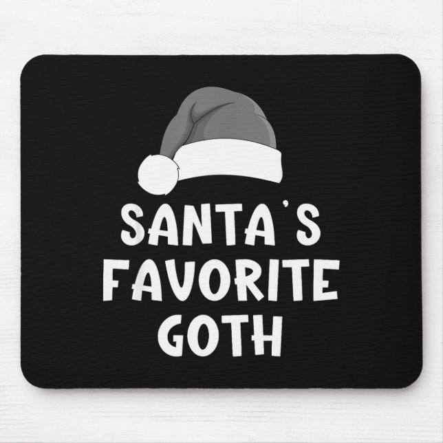 Mousepad Christmas Santa's Favorite Goth Funny Xmas Pajama  (Frente)