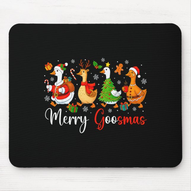 Mousepad Christmas Silly Goose Funny Merry Goosemas Xmas Tr (Frente)