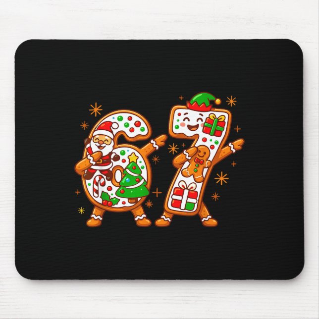 Mousepad Christmas Six Seven Dabbing Cool Meme 67 Xmas Dab  (Frente)