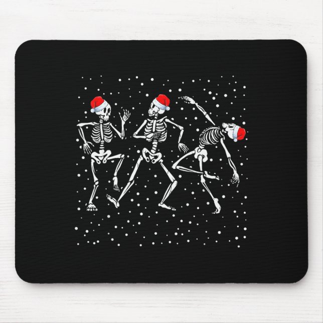 Mousepad Christmas Skeleton Dancing Funny Xmas  (Frente)