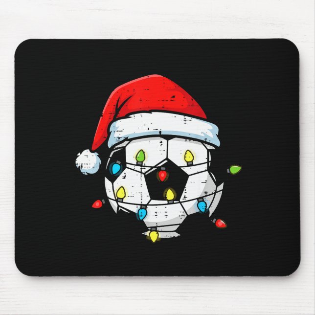 Mousepad Christmas Soccer Ball Santa Xmas Football Srt Men  (Frente)