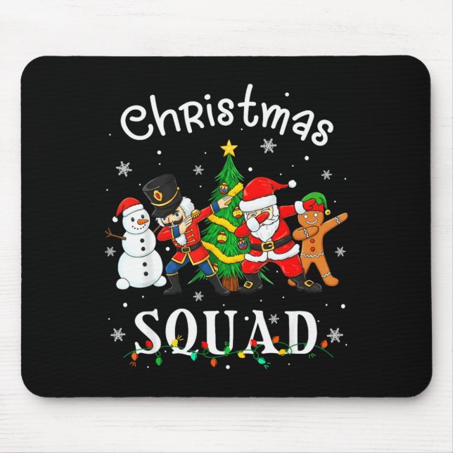 Mousepad Christmas Squad Santa Dabbing Elf Family Matching  (Frente)