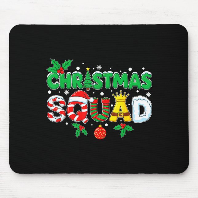 Mousepad Christmas Squad Santa Dabbing Elf Family Matching  (Frente)