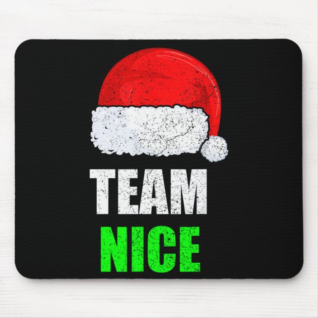 Mousepad Christmas Team Nice Shirt, Matching Family Pajama, (Frente)