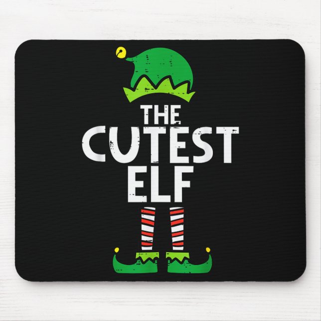 Mousepad Christmas The Cutest Elf Xmas Family Matching Boys (Frente)