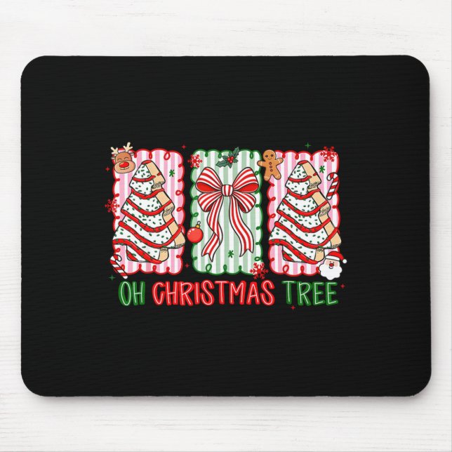 Mousepad Christmas Tree Cake Funny Quote Oh Christmas Tree  (Frente)