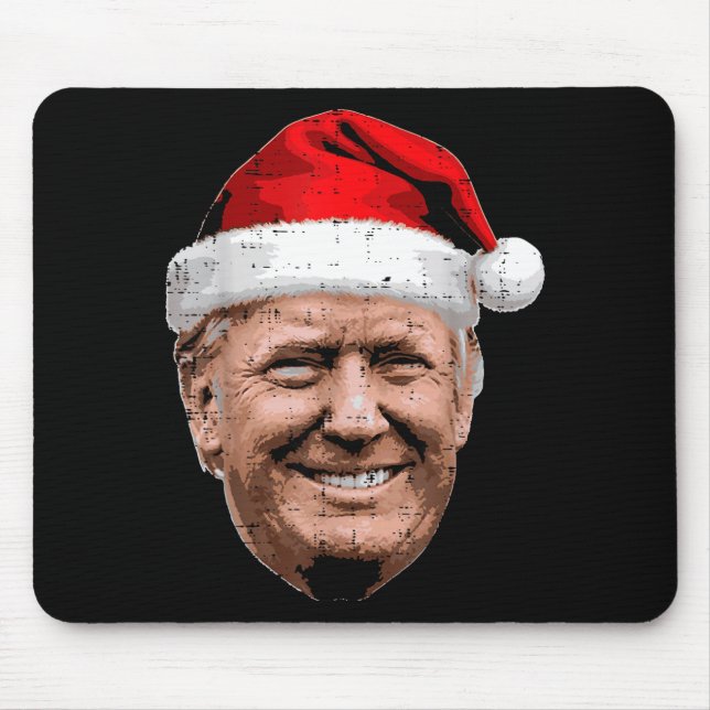 Mousepad Christmas Trump Face Santa Funny Xmas Meme Men Wom (Frente)