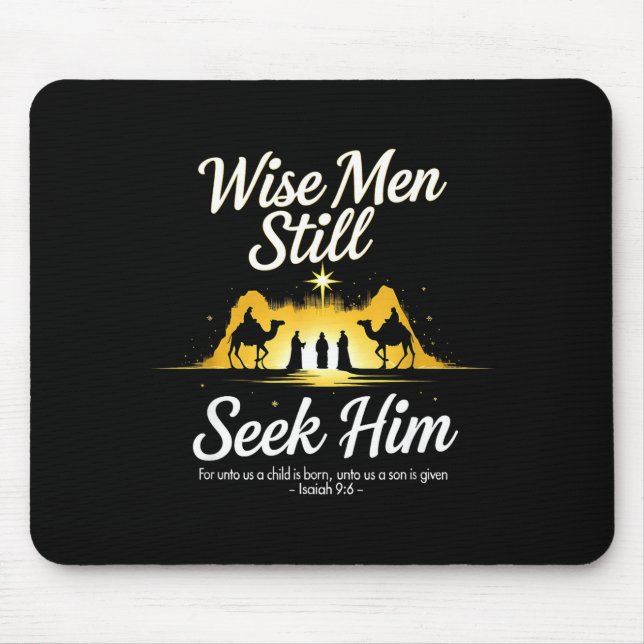 Mousepad Christmas Wise Men Still Seek Him 3 Kings Religiou (Frente)