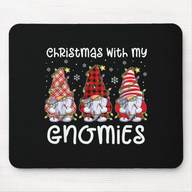 Mousepad Christmas With My Gnomies Xmas Gnome Family Christ (Frente)