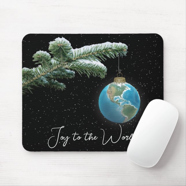 Mousepad Christmas World Globe Ornament (Com mouse)