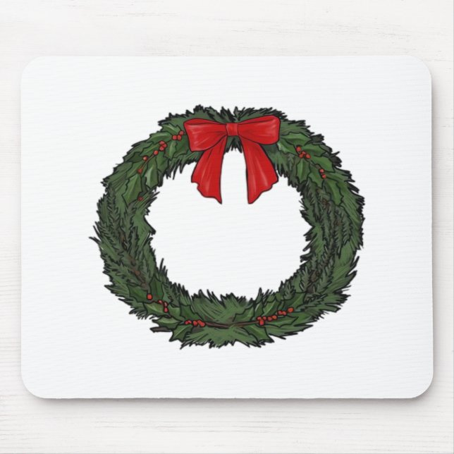 Mousepad Christmas Wreath Classic (Frente)