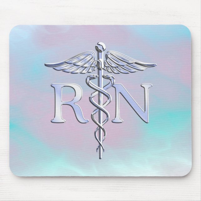 Mousepad Chrome Like RN Caduceus in Mother Pearl Style (Frente)