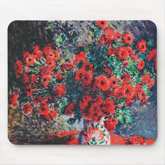 Mousepad Chrysanthemum Vermelho, Monet (Frente)